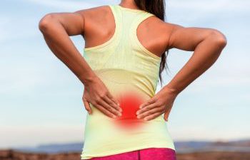 woman with back pain